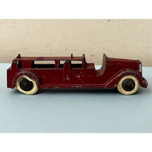 Vintage Tootsietoy Cast Fire Engine With White Rubber Tires 4 1/4" Rare!